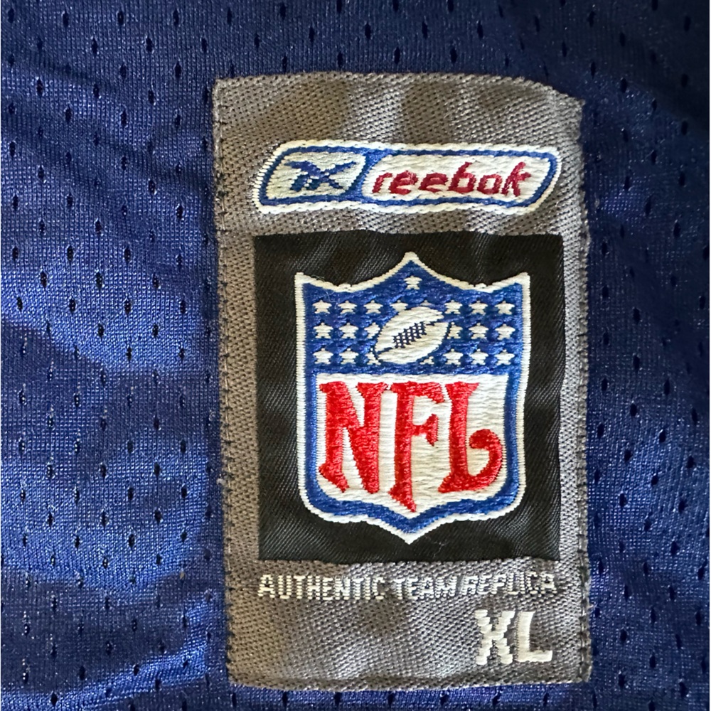New York Giants Ike Hilliard #88 Vintage Blue Reebok NFL Football Jersey Size XL - Picture 8 of 8